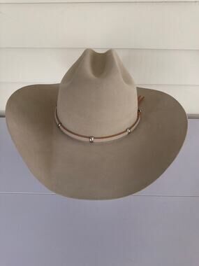 Vintage Resistol George Strait 4X Beaver Cowboy Hat 7 1/8 Silverbelly Western